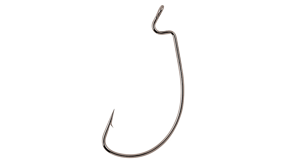 Matzuo Xtra-Wide Gap Worm Hook, Black Chrome, SIze #5/0, 110011-5/0