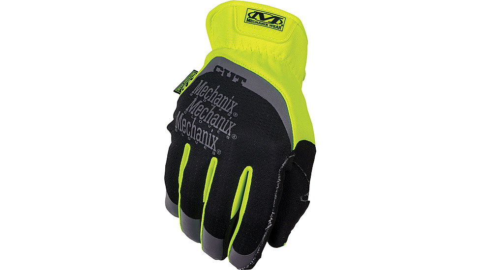 Mechanix Wear FastFit E5 Cut Resistant Gloves, Mens, Flourescent Yellow, Large SFF-C91-010