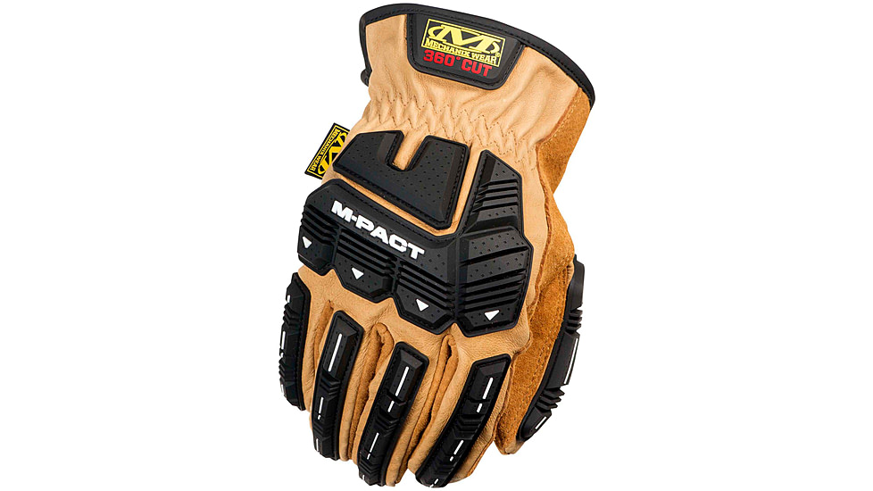 Mechanix Wear M-Pact Leather Driver Cut Resistant Gloves - Mens, Tan, Small, LDMP-C75-008
