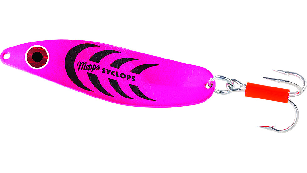 Mepps Syclops-Plain Treble 1/2oz Hot Pink, SY1 HP