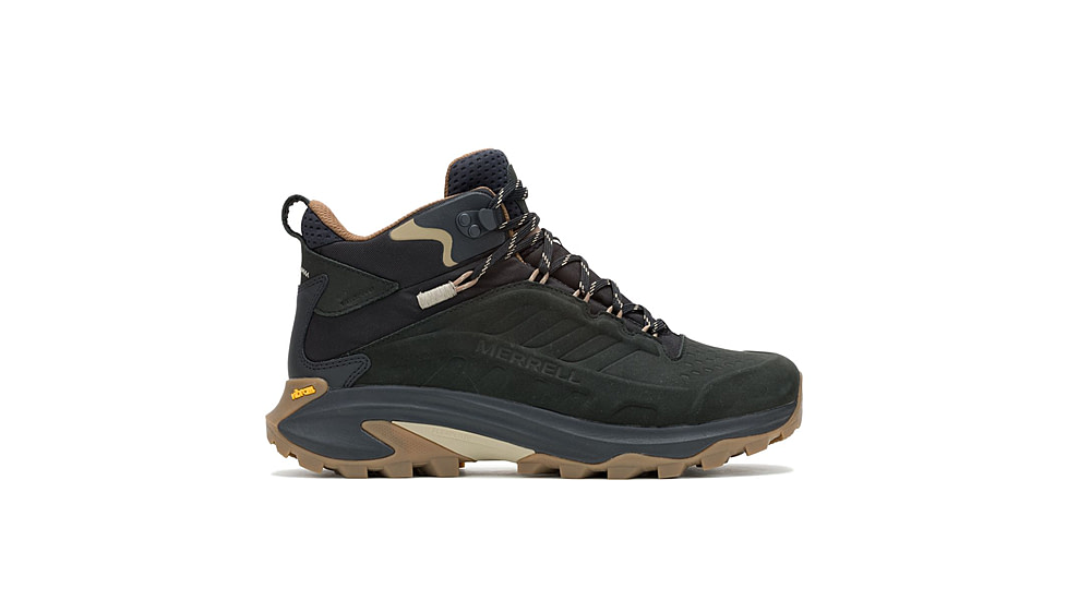 Merrell Moab Speed 2 Leather Mid WP Hiking Shoes - Mens, Black, 9 US, J037777-9