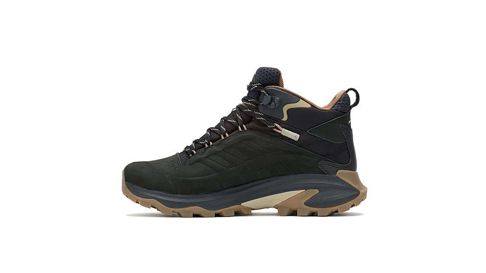 Merrell Moab Speed 2 Leather Mid WP Hiking Shoes - Mens, Black, 9 US, J037777-9