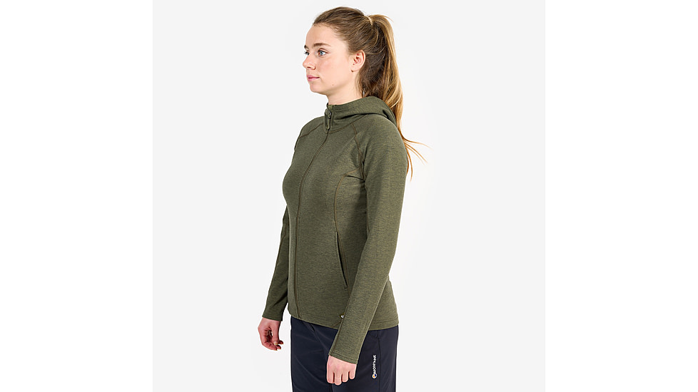 Montane Spinon Hoodie - Womens, Kelp Green, UK12/EUR38/US8/M, FSPHOKELM13