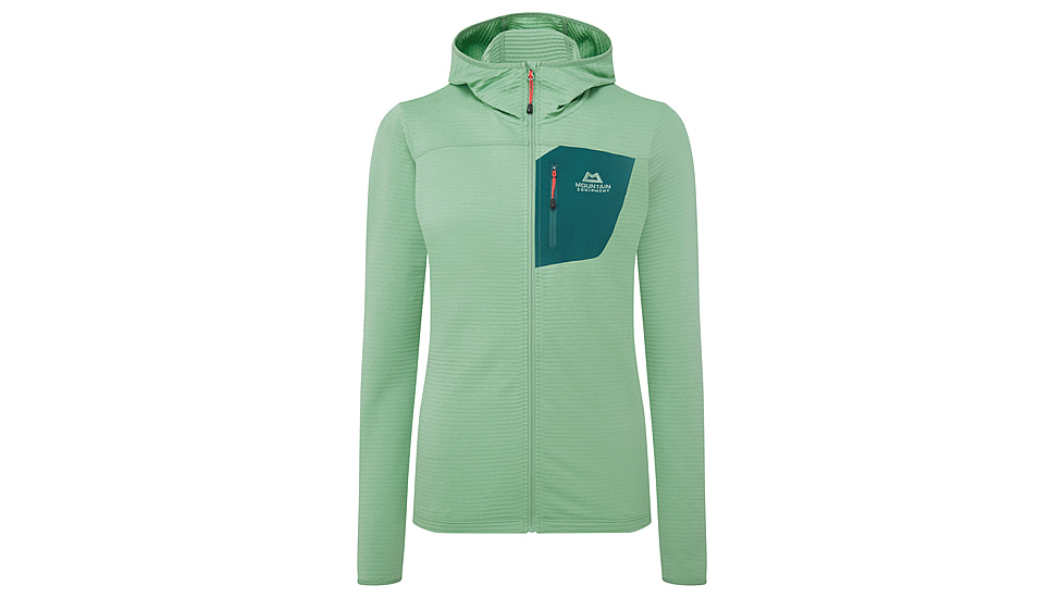 Mountain Equipment Lumiko Hooded Jacket - Womens, Lichen Green/D Teal, 16, Me01977LG/DTeal16