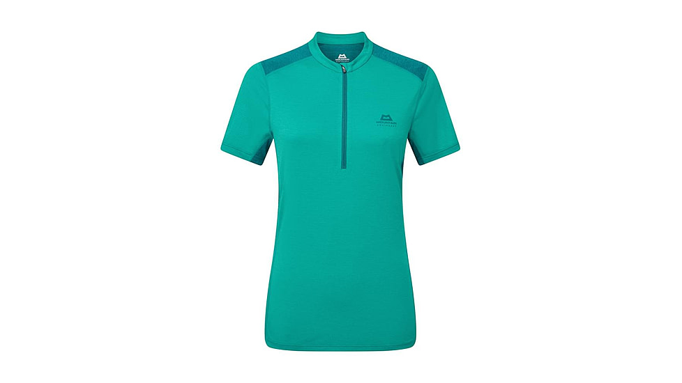 Mountain Equipment Nava Short Sleeve Zip T - Womens, Jade/Spruce, 8, 01825 Jade/Spruce8