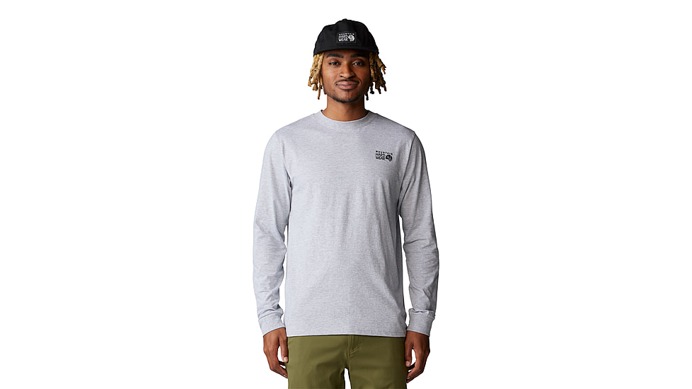 Mountain Hardwear Box Logo Long Sleeve Shirt - Mens, Hardwear Grey Heather, XL, 190423060030