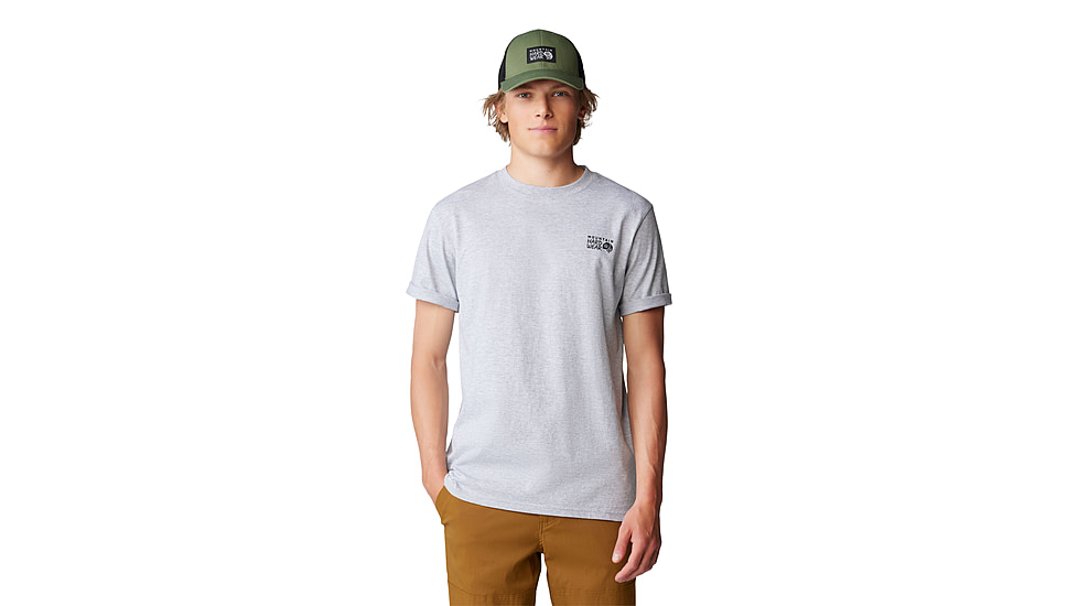 Mountain Hardwear Box Logo Short Sleeve Shirt - Mens, Hardwear Grey Heather, XS, 190423058402