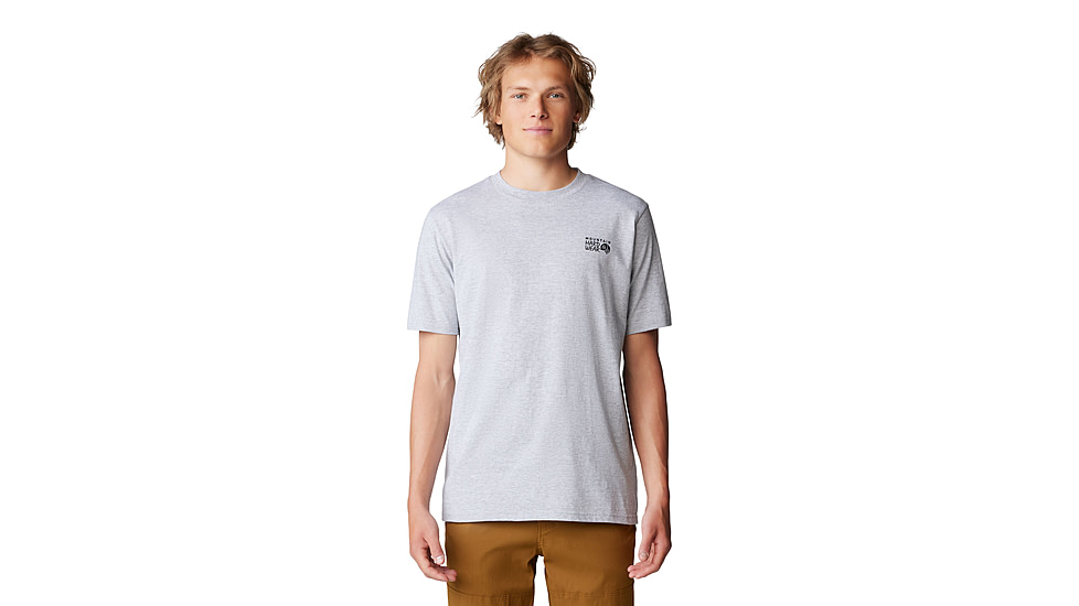 Mountain Hardwear Box Logo Short Sleeve Shirt - Mens, Hardwear Grey Heather, XS, 190423058402