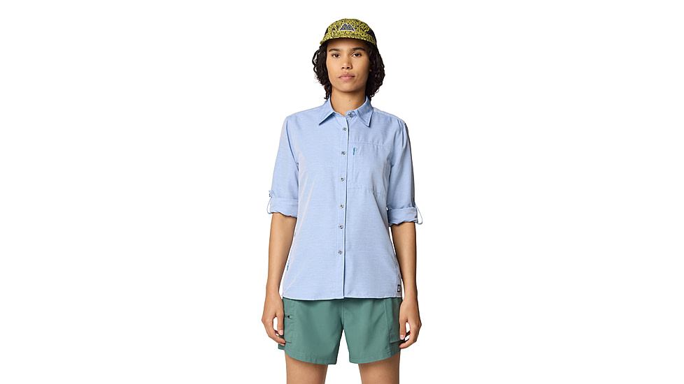 Mountain Hardwear Canyon Long Sleeve Shirts - Womens, Deep Lake, M, 190423015399