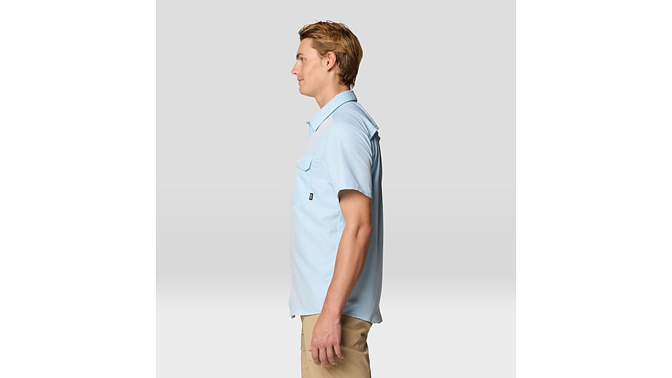 Mountain Hardwear Canyon Short Sleeve - Mens, Blue Chambray, XL, 190423042913