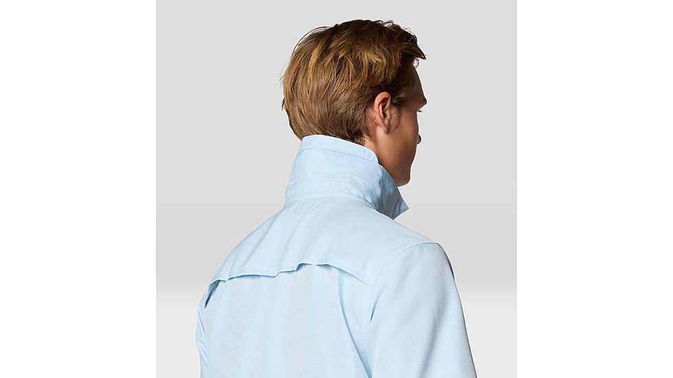 Mountain Hardwear Canyon Short Sleeve - Mens, Blue Chambray, XL, 190423042913