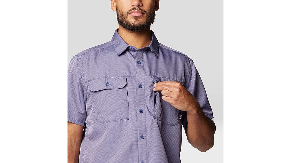 Mountain Hardwear Canyon Short Sleeve - Mens, Dusted Sky, M, 190423042647