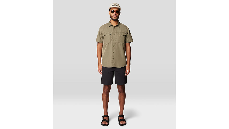 Mountain Hardwear Canyon Short Sleeve - Men's, Stone Green, M, 2110231-397-M