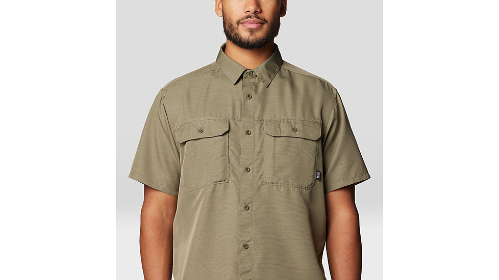 Mountain Hardwear Canyon Short Sleeve - Men's, Stone Green, M, 2110231-397-M