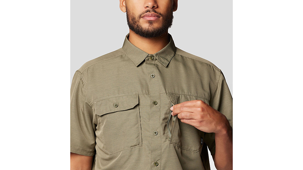 Mountain Hardwear Canyon Short Sleeve - Men's, Stone Green, M, 2110231-397-M