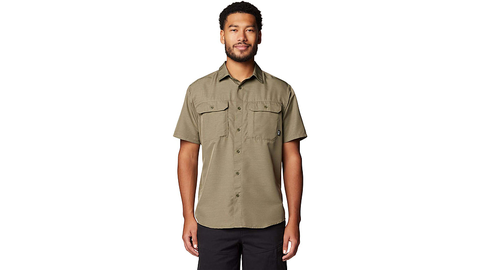 Mountain Hardwear Canyon Short Sleeve - Men's, Stone Green, M, 2110231-397-M