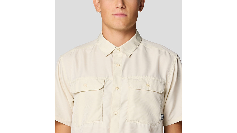 Mountain Hardwear Canyon Short Sleeve - Mens, Stone, S, 190423042951