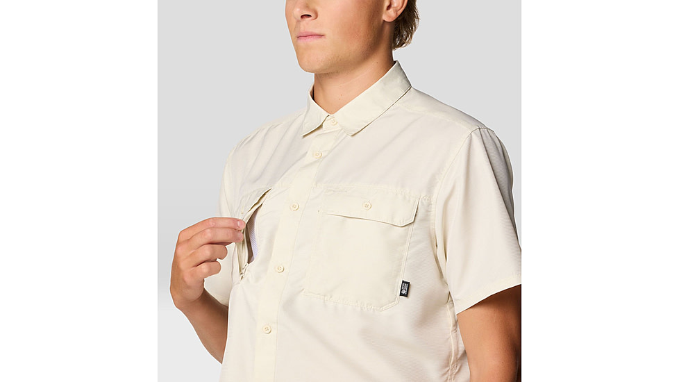 Mountain Hardwear Canyon Short Sleeve - Mens, Stone, S, 190423042951