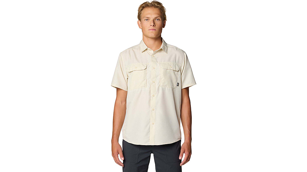 Mountain Hardwear Canyon Short Sleeve - Mens, Stone, S, 190423042951