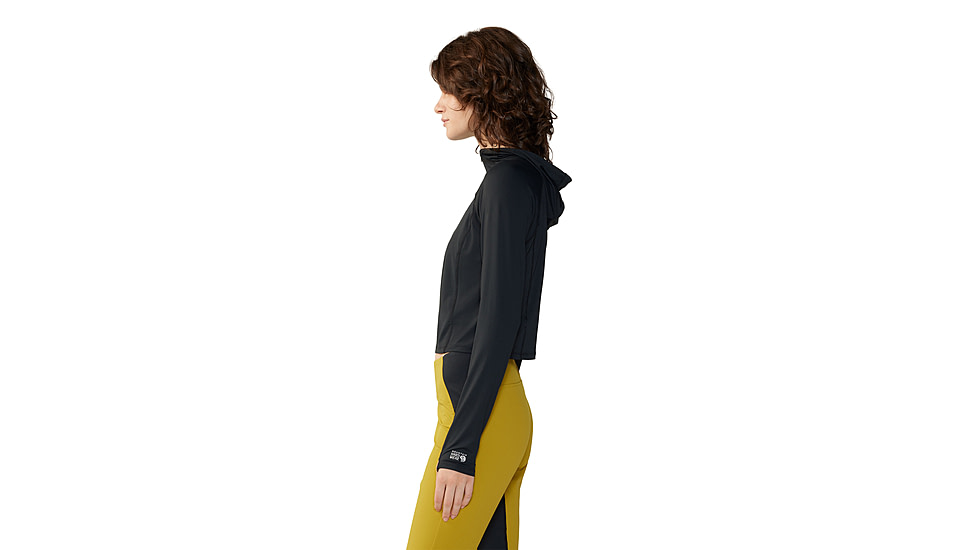 Mountain Hardwear Crater Lake Half Zip Crop Hoody - Womens, 010, M, 2068771-010-M