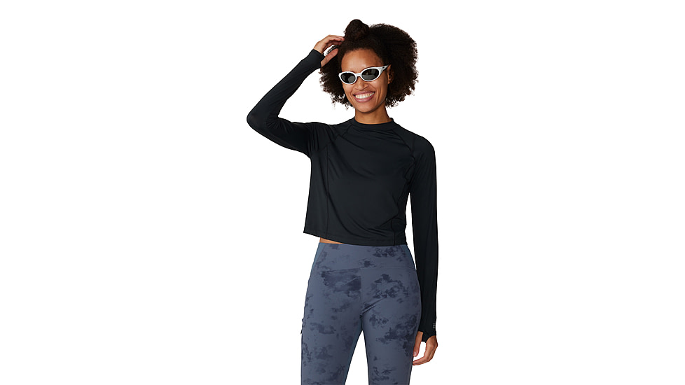 Mountain Hardwear Crater Lake Long Sleeve Crop - Womens, 010, L, 1986771-010-L