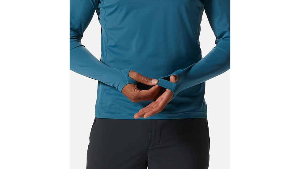 Mountain Hardwear Crater Lake Long Sleeve Hoody - Mens, Caspian, 2XL, 1982411442-XXL