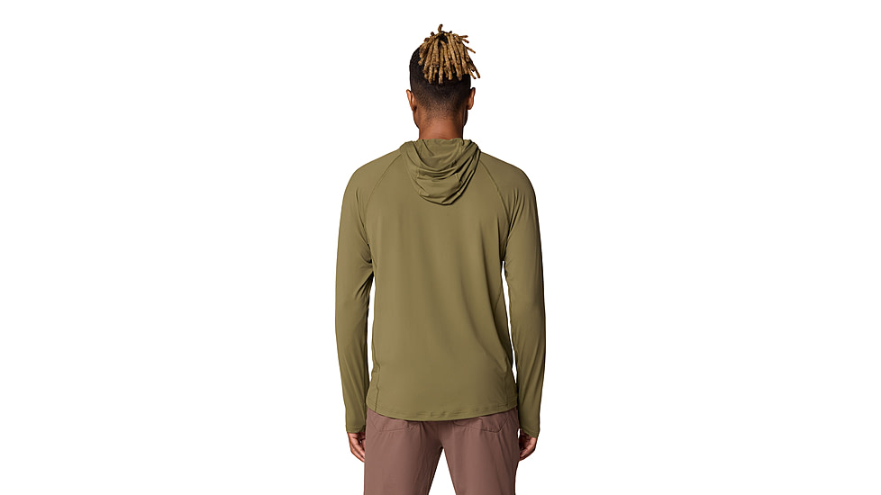 Mountain Hardwear Crater Lake Long Sleeve Hoody - Mens, Combat Green, XL, 190423038169