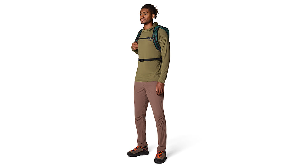 Mountain Hardwear Crater Lake Long Sleeve Hoody - Mens, Combat Green, XL, 190423038169