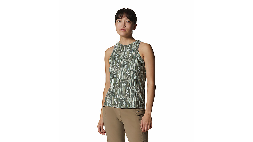 Mountain Hardwear Crater Lake Tank - Womens, Mantis Geo Print, Medium, 1986781362-Mt-M