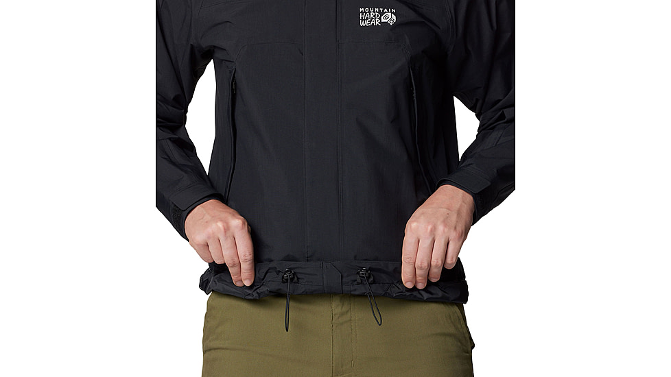 Mountain Hardwear Dry Times Hooded Jacket - Mens, Black, XXL, 190423024940