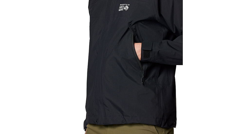 Mountain Hardwear Dry Times Hooded Jacket - Mens, Black, XXL, 190423024940