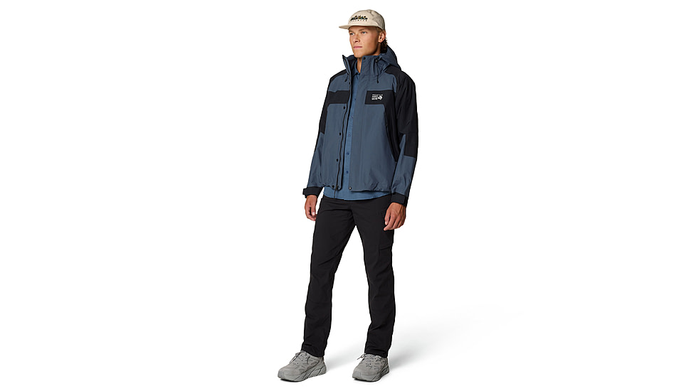 Mountain Hardwear Dry Times Hooded Jacket - Mens, Moon Blue/Black, XL, 190423025039