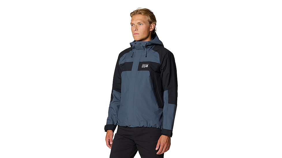 Mountain Hardwear Dry Times Hooded Jacket - Mens, Moon Blue/Black, XL, 190423025039