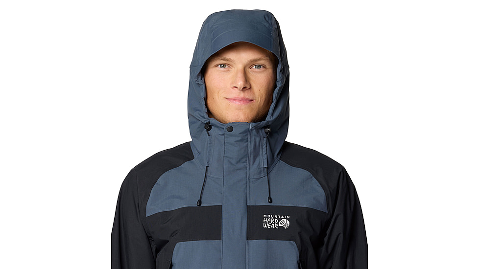 Mountain Hardwear Dry Times Hooded Jacket - Mens, Moon Blue/Black, XL, 190423025039