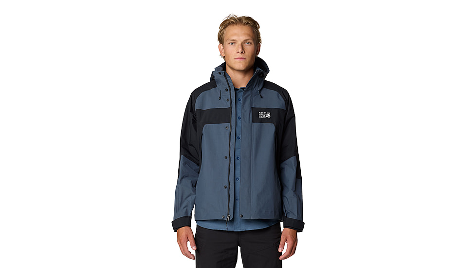 Mountain Hardwear Dry Times Hooded Jacket - Mens, Moon Blue/Black, XL, 190423025039