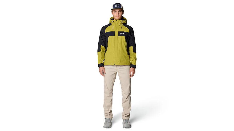 Mountain Hardwear Dry Times Hooded Jacket - Mens, Moon Moss/Black, XXL, 190423024896