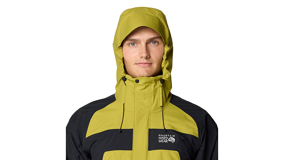 Mountain Hardwear Dry Times Hooded Jacket - Mens, Moon Moss/Black, XXL, 190423024896