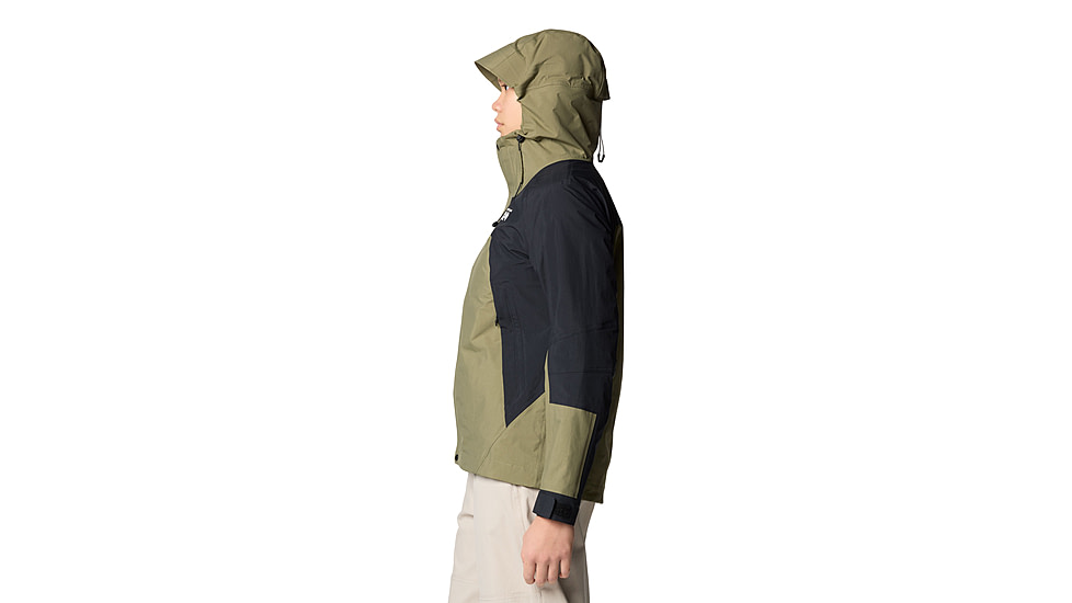 Mountain Hardwear Dry Times Hooded Jacket - Womens, Mission Olive, Black, S, 190423045839
