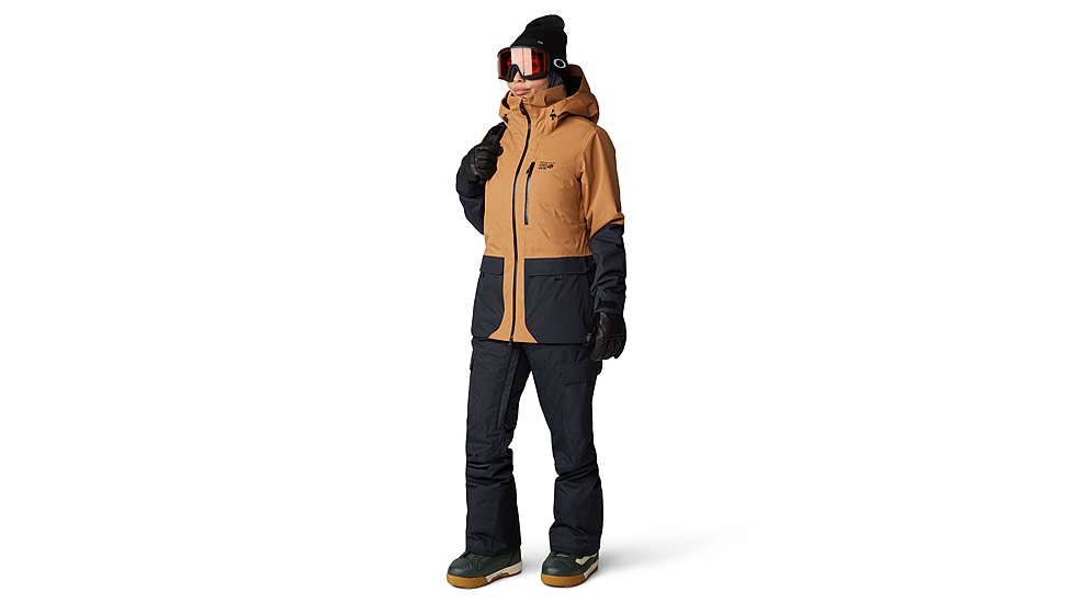 Mountain Hardwear FireFall Bib - Womens, Black, Regular Inseam, Large, 2077291-010-LxR