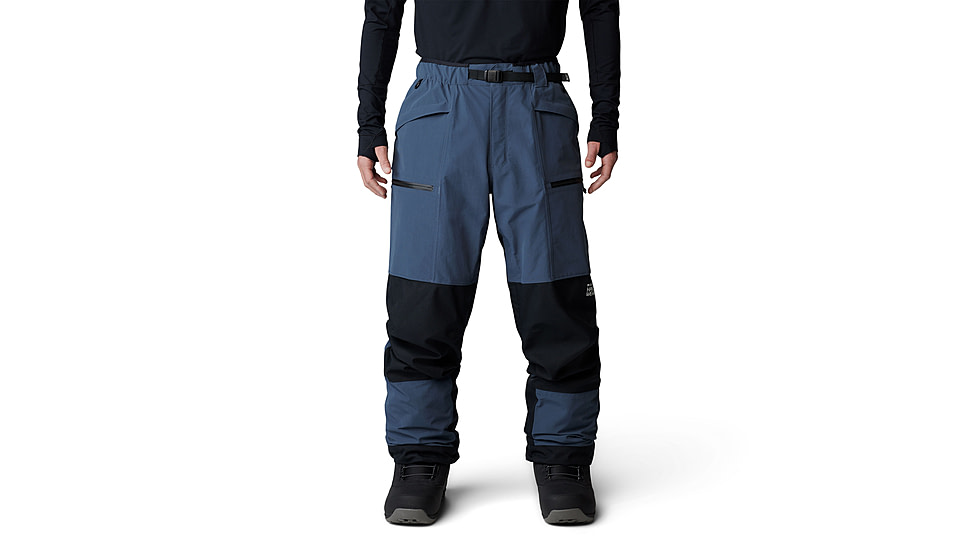 Mountain Hardwear First Tracks Pant - Mens, Montauk Blue/Black, Large/Long, 2077571430-L-L