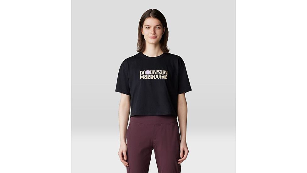 Mountain Hardwear Fossils W Boxy Crop Top - Women's, Black, XL, 2149631-010-XL