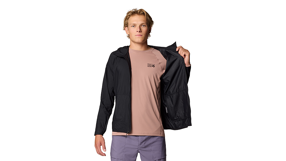 Mountain Hardwear Kor AirShell Hooded Jacket - Men's, Black, XL, 2123781-010-XL