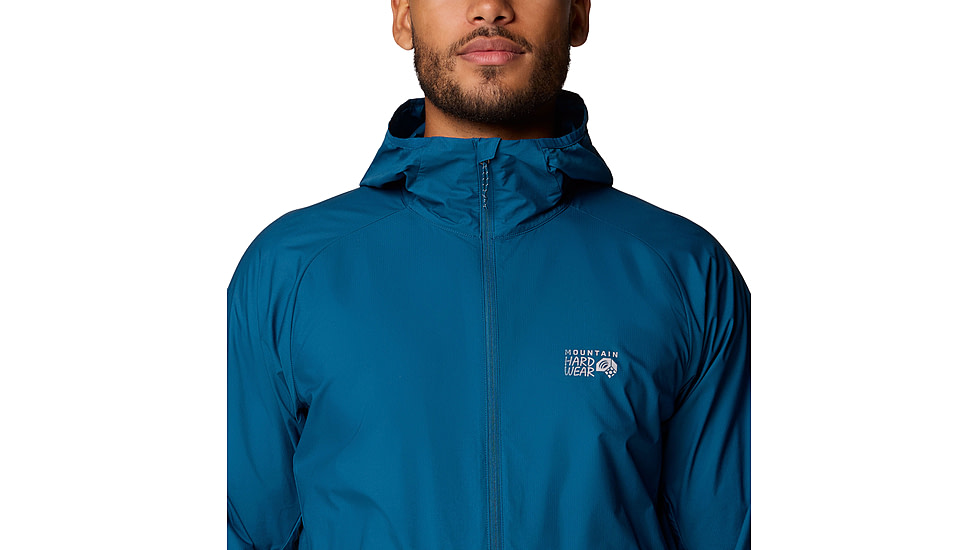 Mountain Hardwear Kor AirShell Hooded Jacket - Mens, Dark Caspian, XL, 190423023585