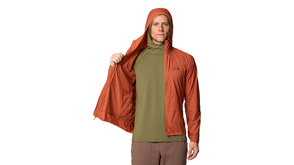 Mountain Hardwear Kor AirShell Hooded Jacket - Mens, Raw Carnelian, XL, 190423023622