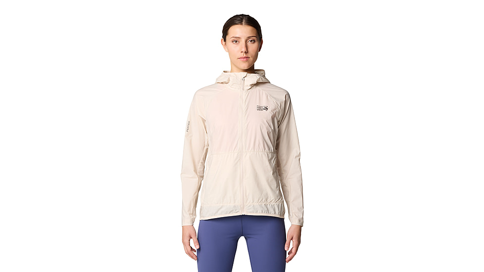 Mountain Hardwear Kor Airshell Hooded Jacket - Womens, Talc, L, 190423039630