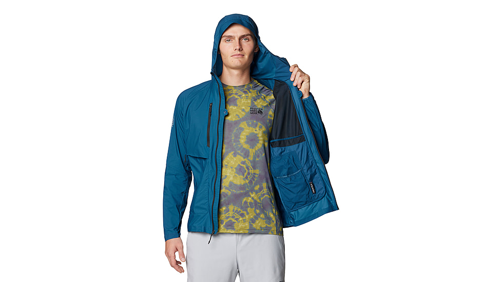 Mountain Hardwear Kor AirShell Hybrid Hooded Jacket - Mens, Dark Caspian, XXL, 190423029488