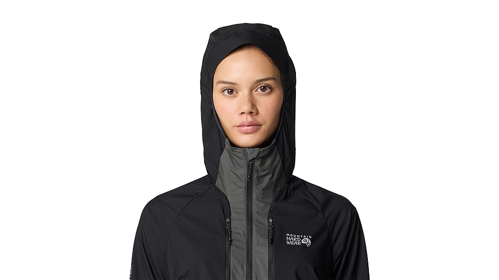 Mountain Hardwear Kor AirShell Hybrid Hooded Jacket - Womens, Black/Volcanic, M, 190423053483