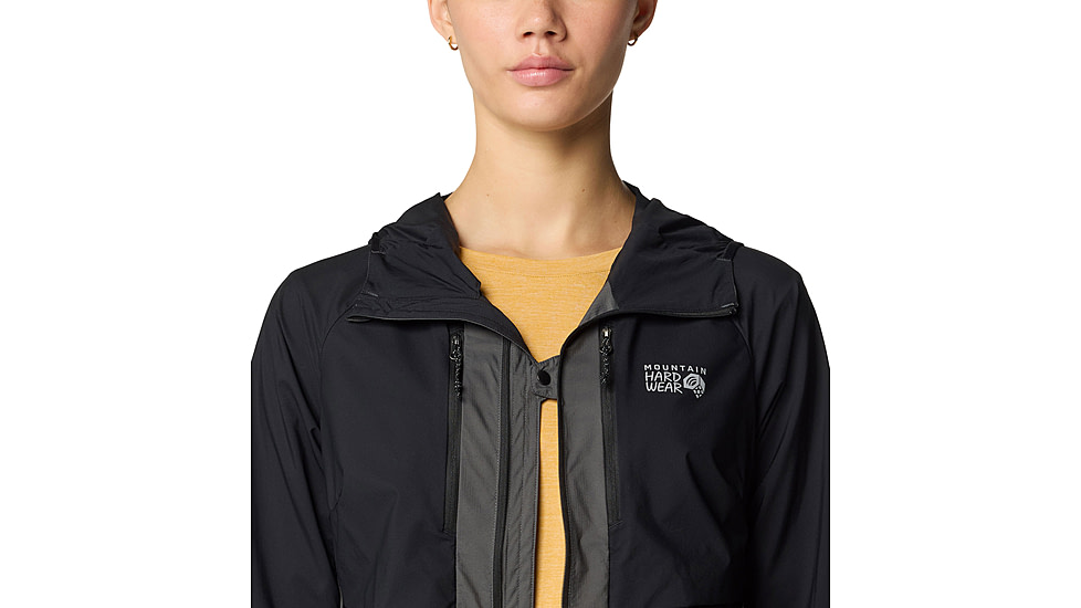 Mountain Hardwear Kor AirShell Hybrid Hooded Jacket - Womens, Black/Volcanic, M, 190423053483