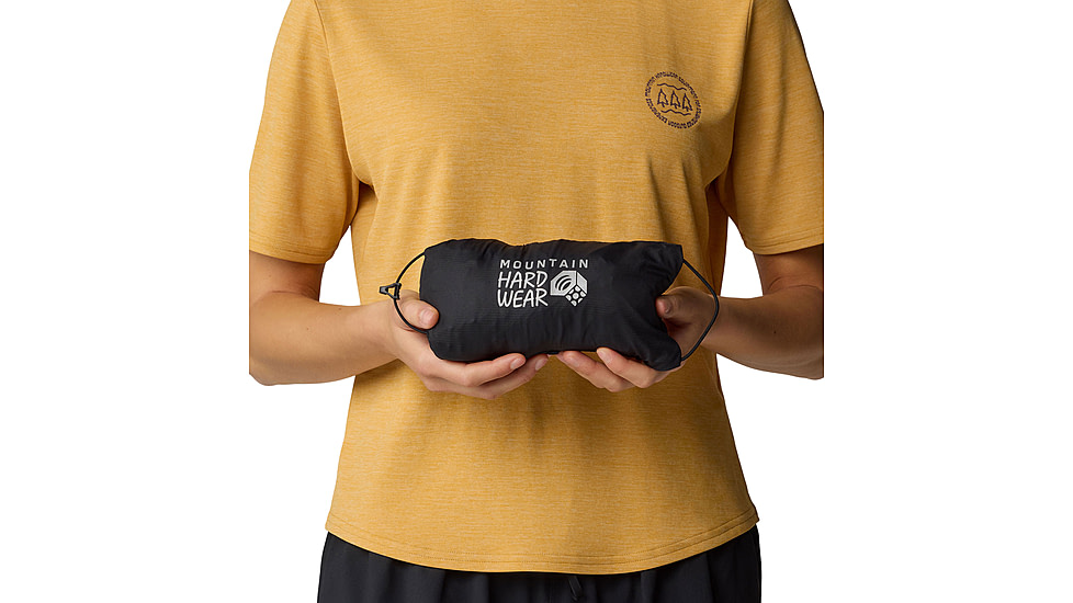 Mountain Hardwear Kor AirShell Hybrid Hooded Jacket - Womens, Black/Volcanic, M, 190423053483