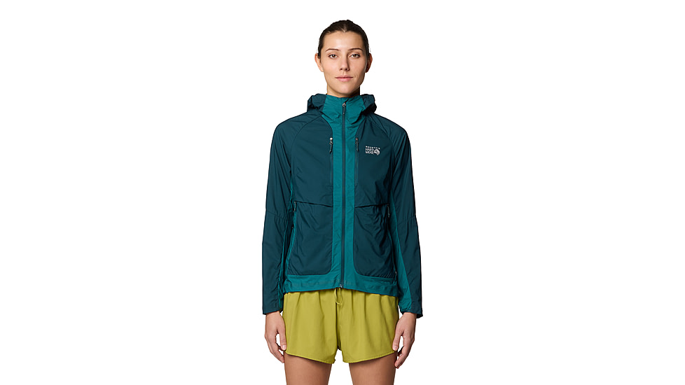 Mountain Hardwear Kor AirShell Hybrid Hooded Jacket - Womens, Dark Marsh/Jack Pine, M, 190423053438